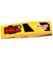 Yellow Slope, Curved 4 x 1 No Studs with 'SUPER KOOL AIRCONDITION' and 'GO/FOX' Pattern Model Left Side (Sticker) - Set 8228