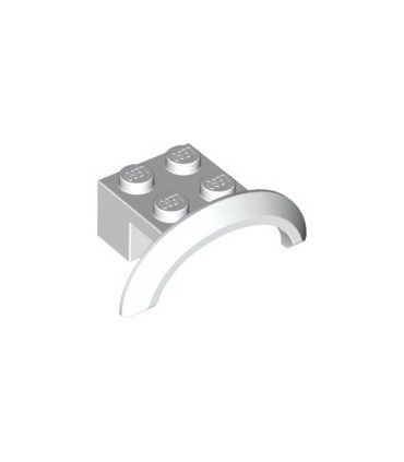 White Vehicle, Mudguard 4 x 2 1/2 x 1 with Arch Round