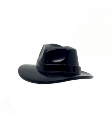 Black Minifigure, Headgear Hat, Very Wide Brim, Outback Style (Fedora)