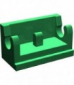 Green Hinge Brick 1 x 2 Base