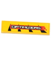 Yellow Tile 1 x 4 with 'OPTIMIZERS' Pattern Model Left Side (Sticker) - Set 8228