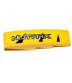 Yellow Slope, Curved 4 x 1 No Studs with Silver 'NUTRAX' Pattern Model Right Side (Sticker) - Set 8228
