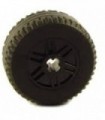 Black Wheel 18mm D. x 14mm with Axle Hole, Fake Bolts and Shallow Spokes with Black Tire 30.4 x 14 VR Solid (55982 / 58090)