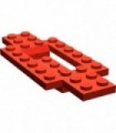 Red Vehicle, Base 4 x 10 x 2/3 with 4 x 2 Recessed Center with Smooth Underside