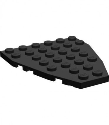 Black Wedge, Plate 7 x 6 with Stud Notches (Boat Bow Plate)