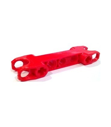 Red Technic, Axle and Pin Connector 2 x 7 with Two Ball Joint Sockets, Squared Ends
