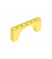 Bright Light Yellow Brick, Arch 1 x 6 x 2 - Medium Thick Top without Reinforced Underside