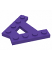 Dark Purple Wedge, Plate A-Shape with 2 Rows of 4 Studs