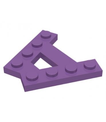 Medium Lavender Wedge, Plate A-Shape with 2 Rows of 4 Studs