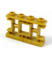 Pearl Gold Fence 1 x 4 x 2 Ornamental Asian Lattice with 4 Studs