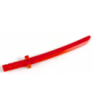 Red Minifig, Weapon Sword, Shamshir/Katana
