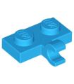 Dark Azure Plate, Modified 1 x 2 with Clip Horizontal on Side
