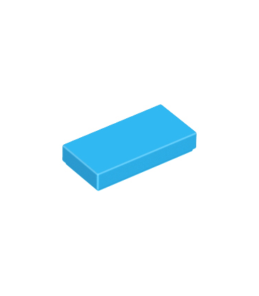 Dark Azure Tile 1 x 2