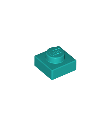Dark Turquoise Plate 1 x 1