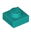 Dark Turquoise Plate 1 x 1
