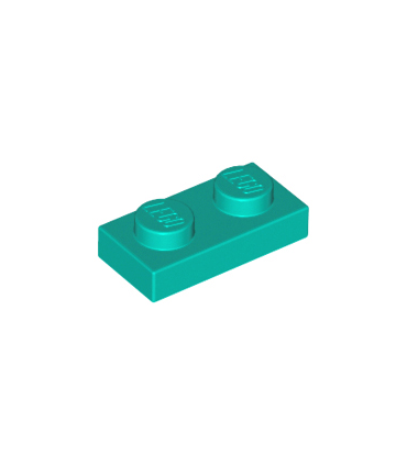 Dark Turquoise Plate 1 x 2