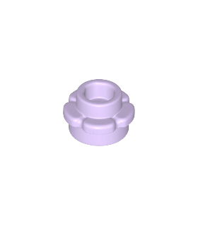 Lavender Plate, Round 1 x 1 with Flower Edge (5 Petals)