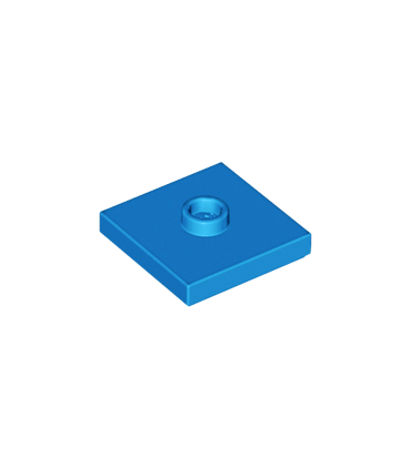 Dark Azure Plate, Modified 2 x 2 with Groove and 1 Stud in Center (Jumper)