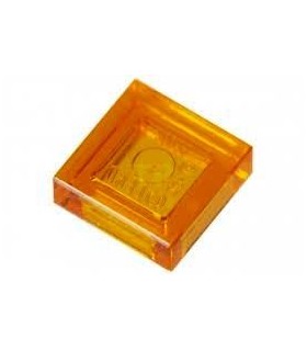 Trans-Orange Tile 1 x 1