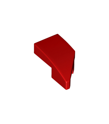 Red Wedge 2 x 1 with Stud Notch Left