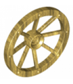 Pearl Gold Wheel Wagon Large 33mm D., Hole Notched for Wheels Holder Pin