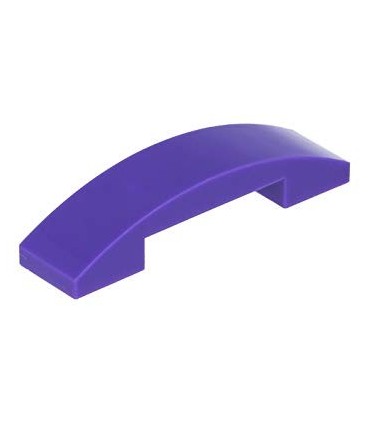 Dark Purple Slope, Curved 4 x 1 Double No Studs