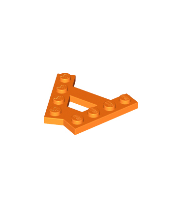 Orange Wedge, Plate A-Shape with 2 Rows of 4 Studs