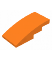 Orange Slope, Curved 4 x 2 No Studs