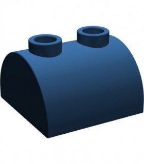 Dark Blue Brick, Modified 2 x 2 Curved Top with 2 Top Studs