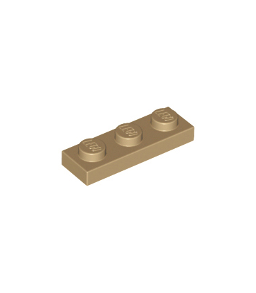 Dark Tan Plate 1 x 3