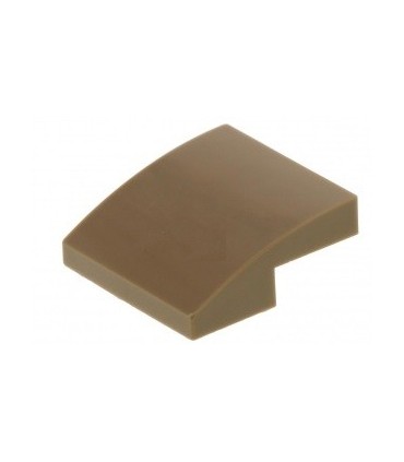 Dark Tan Slope, Curved 2 x 2 No Studs