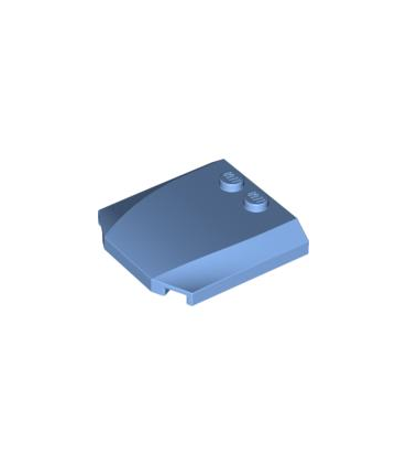 Medium Blue Wedge 4 x 4 x 2/3 Triple Curved