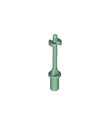 Sand Green Minifigure, Utensil Ski Pole 3L with Handle, Stop Ring and Side Stops