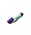 Light Aqua Minifigure, Utensil Pen with Dark Purple Tip and Cap Pattern
