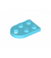 Medium Azure Plate, Modified 3 x 2 with Hole
