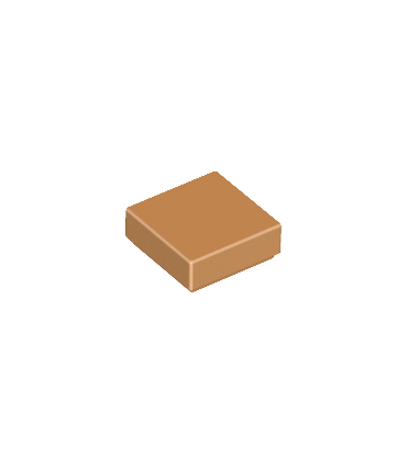 Medium Nougat Tile 1 x 1