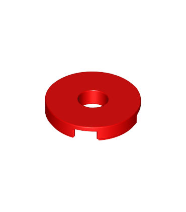 Red Tile, Round 2 x 2 with Hole