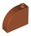 Dark Orange Brick, Modified 1 x 3 x 2 with Curved Top