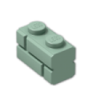 Sand Green Brick, Modified 1 x 2 with Masonry Profile (Brick Profile)