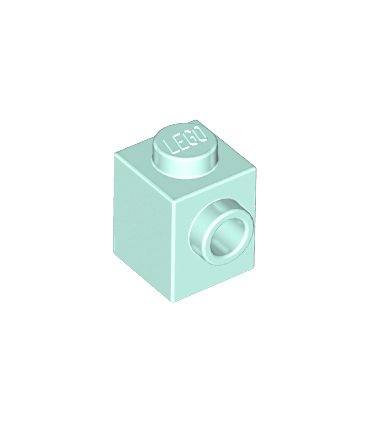 Light Aqua Brick, Modified 1 x 1 with Stud on 1 Side