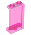 Trans-Dark Pink Panel 1 x 2 x 3 with Side Supports - Hollow Studs