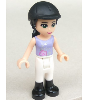 Friends Emma, White Riding Pants, Lavender Top