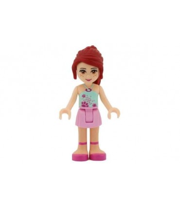 Friends Mia, Bright Pink Skirt, Light Aqua Halter Neck Top