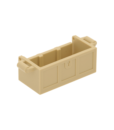 Tan Container, Treasure Chest Bottom - Slots in Back