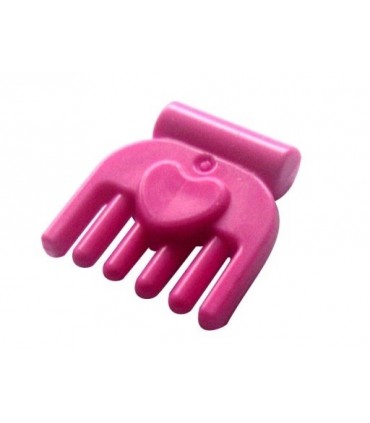Dark Pink Friends Accessories Comb, Small with Heart