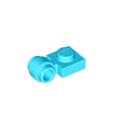 Medium Azure Plate, Modified 1 x 1 with Clip Light - Thick Ring