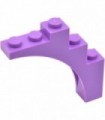 Medium Lavender Brick, Arch 1 x 5 x 4 - Irregular Bow, Reinforced Underside