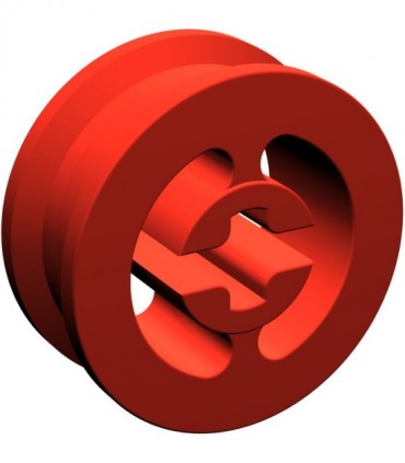 Red Wheel with Split Axle hole