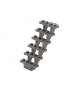 Dark Bluish Gray Stairs 7 x 4 x 6 Straight Open