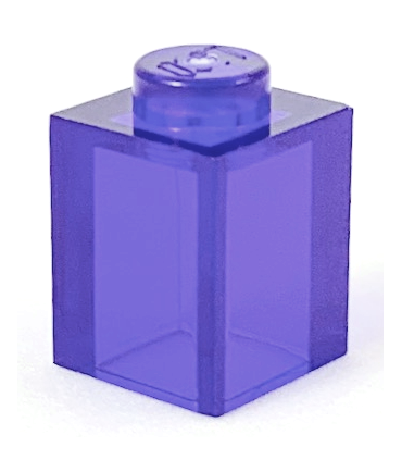 Trans-Purple Brick 1 x 1